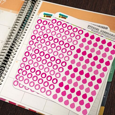 Water Droplet Dots Planner Calendar Scrapbooking Crafting Stickers - Blue - Opaque in Saudi Arabia