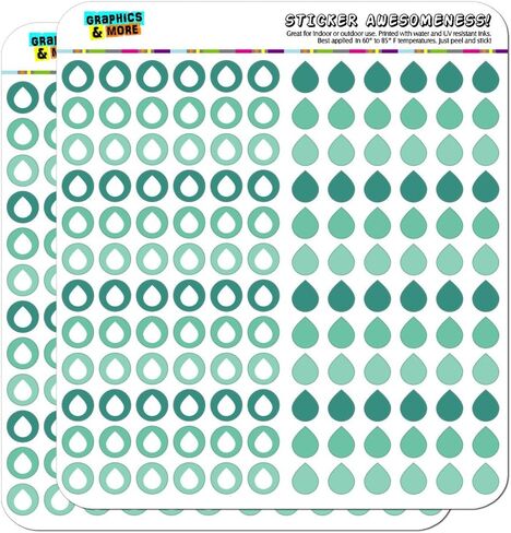 Water Droplet Dots Planner Calendar Scrapbooking Crafting Stickers - Blue - Opaque in Saudi Arabia