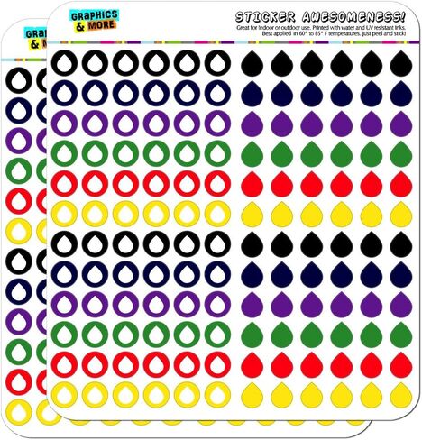 Water Droplet Dots Planner Calendar Scrapbooking Crafting Stickers - Blue - Opaque in Saudi Arabia