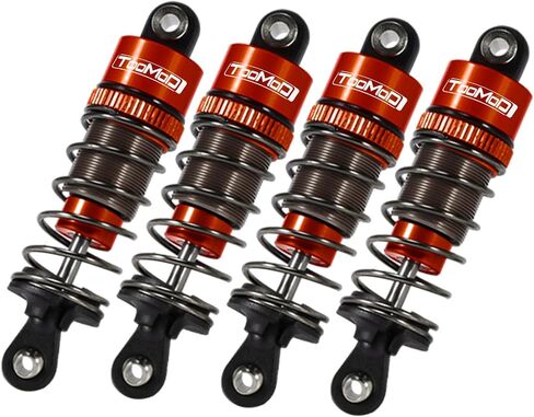 1/10 62MM RC Oil filled Shock Absorbers kit for Tamiya TT-01 TT-02 / Hyper Go 1/14 H14BM 14209 / Losi v100 Upgrades Replace Parts (Red) in Kuwait