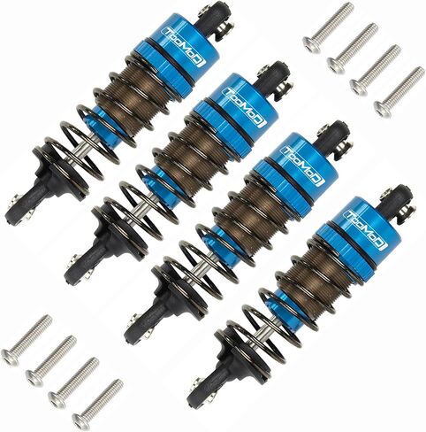 1/10 62MM RC Oil filled Shock Absorbers kit for Tamiya TT-01 TT-02 / Hyper Go 1/14 H14BM 14209 / Losi v100 Upgrades Replace Parts (Red) in Kuwait