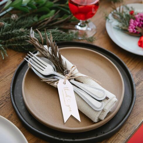 joycraft 100Pcs Thank You for Celebrating with Us Tags, Thank You Tags with String, White Paper Hangtags, Gold Foil Tags, Personalized Gift Tags for Baby Showers, Party, Gift Wrapping(2.75"x1") in Kuwait