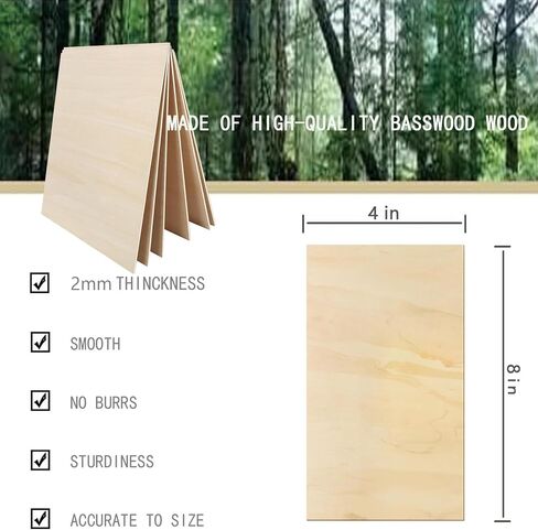 Unfinished Wood Pieces,6 Pack Basswood Sheets18 x12 x 1/16,Basswood Plywood Wood Sheets for Crafts,Perfect for Painting,Drawing,Laser,Engraving,Burning and CNC Cutting (12x18x1/16) in Saudi Arabia
