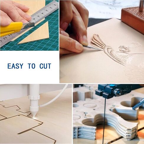 Unfinished Wood Pieces,6 Pack Basswood Sheets18 x12 x 1/16,Basswood Plywood Wood Sheets for Crafts,Perfect for Painting,Drawing,Laser,Engraving,Burning and CNC Cutting (12x18x1/16) in Saudi Arabia