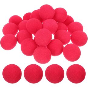 jojofuny 100 Pcs Clown Nose - Balls Red Foam Nose Sponge Clown Nose for Circus Accessories, Masquerade Cosplay Party Supplies, Halloween Decorations