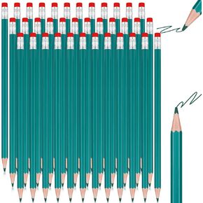 Zhanmai 36 Pieces Checking Pencils Erasable Pencils Pre Sharpened #2 HB with Erasable Tops for Checking Map Coloring Tests Grading (Green)
