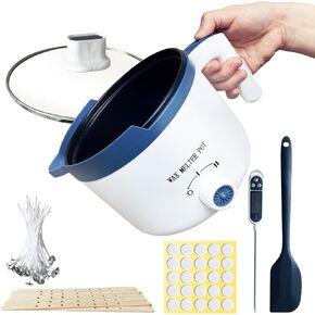Candle Melting Pot, Electric Wax Melter for Candle Making with Pouring Spout, Non-Stick Small Candle Making Pouring Pot