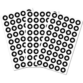 Black Hole Reinforcement Stickers Paper Hole Protectors Round Self-Adhesive 0.25" Diameter Hole Labels 1800 Pcs