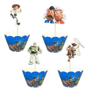 12pc Toy Cupcake Topper and Cupcake Wrapper Picks Boy Children Toy Party Decoration Kid's Birthday Party Decoration Supplies