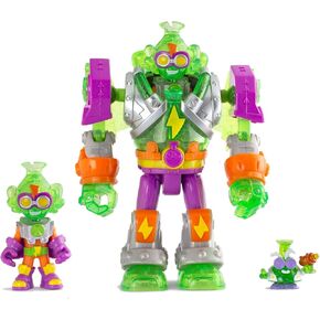 SUPERTHINGS - Mega-K Superbot, Articulated Villain Robot with Combat Accessories, 1 Exclusive Kazoom Kid, Multicoloured, One Size
