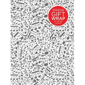 Hal Leonard Wrapping Paper - Music Notes Theme