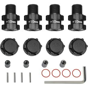 Rc Wheel Hex 10mm Extended Hub Drive 14mm to 17mm for Arrma 1/10 3S Senton/Granite/Vorteks/Infraction/Big Rock/Vendetta (Black)