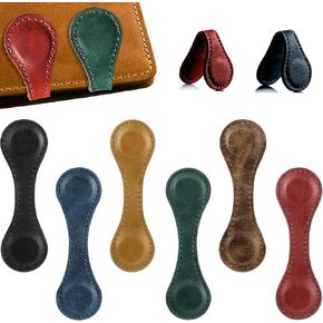 6 Pcs Magnetic Leather Bookmark Retro Book Page Holder Double Sided Colorful Magnetic Bookmarks Gift for Book Lover Readers Men Women Teachers Students, Book Accessories