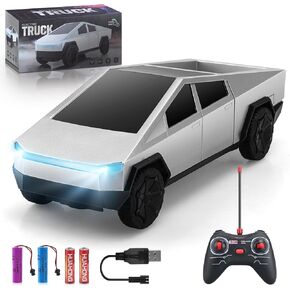 Remote Control Truck Toy for Kids 3-8: 1/24 Remote Control Pickup Truck for Kids, Durable Toy Vehicle with Lights, 2.4GHZ Non-Interference RC Car, Birthday Gift for 3 4 5 6 7 8 Year Old Boys