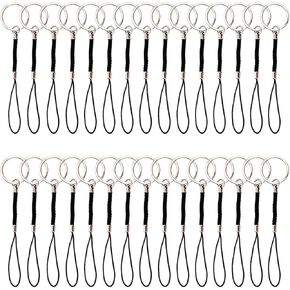 Sunmns Split Key Chain Rings with Lanyards Rope for USB Flash Drive, MP3, MP4, Key Finder and ID Card Badge, 30 Pack