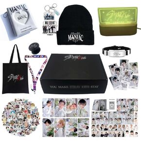 ALLpHa Stray Kids Merch Gift Box Stray Kids Photocards Keychain Skzoo Kpop Photocard Binder Poster LED Night Light Kpop Photocard Binder