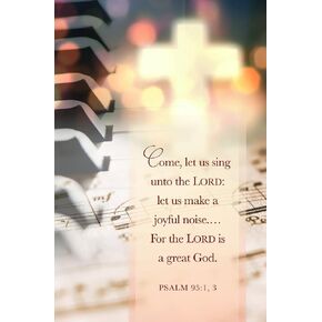 General Worship Bulletin - Inspirational - Music - Let Us Sing - KJV Scripture - (Package of 100)