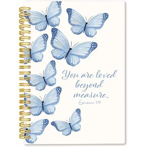 Bible Covers Spiral Journal Notebook,Bible Study Journal Notebook,Christian Prayer Journal for Women,John 15 5 Aesthetic Covers Journal for Women