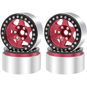 OGRC 4PCS rc 1.9 Beadlock Wheels 12 Hex Wheel Hubs for Traxxas TRX4 TRX6 Redcat GEN7 GEN8 Rc4wd D90 Axial SCX10 SCX10 II 90046 SCX10 III AXI03007 1/10 RC Crawler Car (Grey)