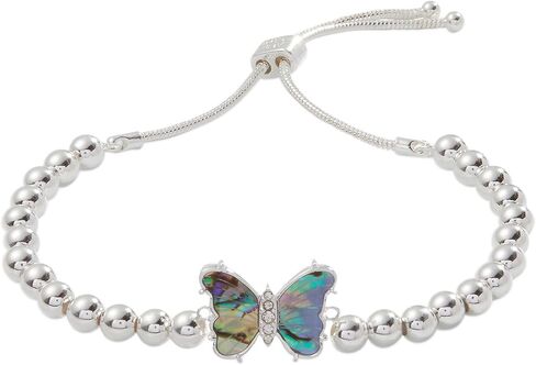 Alex and Ani AA743423SS,Butterfly and Crystal Flex Cuff,Shiny Silver,Blue, Bracelets in Saudi Arabia