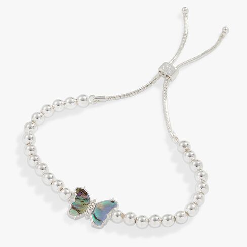 Alex and Ani AA743423SS,Butterfly and Crystal Flex Cuff,Shiny Silver,Blue, Bracelets in Saudi Arabia