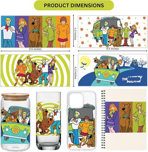 Holiday UV DTF Cup Wrap for Glass Cup 16OZ | Cute Wrap Transfer Stickers for Tumbler | Waterproof Decal for Water Bottles | Gifts for Boys Girls Teens Adults (Set D) in Saudi Arabia