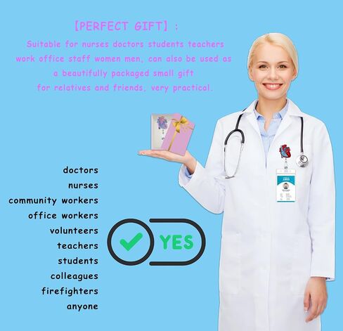 2P Funny Cardiac Retractable Badge Reel with ID Clip Name Tag Card Gift for Doctor Nurse Heart Anatomy Nursing Student Medical Worker Alligator Clip in Kuwait