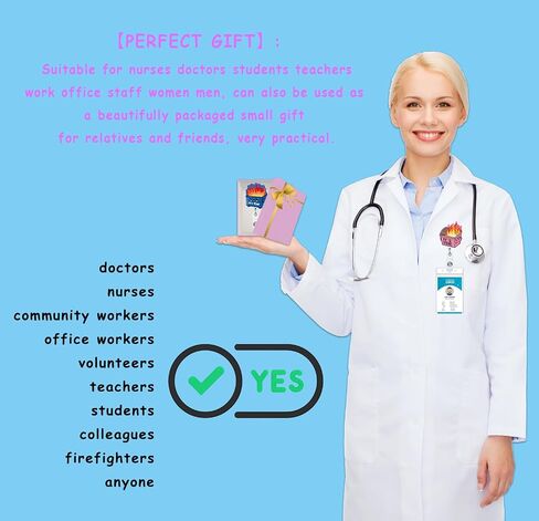 2P Funny Cardiac Retractable Badge Reel with ID Clip Name Tag Card Gift for Doctor Nurse Heart Anatomy Nursing Student Medical Worker Alligator Clip in Kuwait