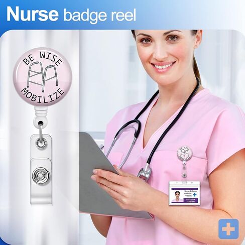 Plifal Nurse Badge Reels Holder Retractable with ID Clip for Name Tag Card Funny Cute Sloth Nursing Doctor Medical Student Work Office Alligator Clip in Saudi Arabia