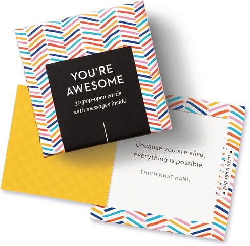 Compendium ThoughtFulls Pop-Open Cards — 4-Pack of You're Awesome, You Matter, You're Wonderful, Yay You —120 Pop-Open Cards, Each with a Different Message Inside in Saudi Arabia