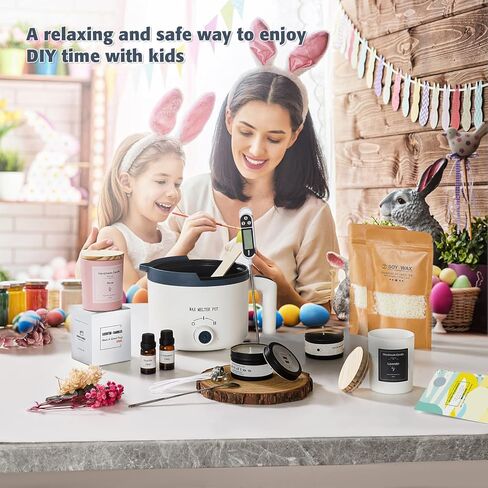 Candle Melting Pot, Electric Wax Melter for Candle Making with Pouring Spout, Non-Stick Small Candle Making Pouring Pot in Kuwait