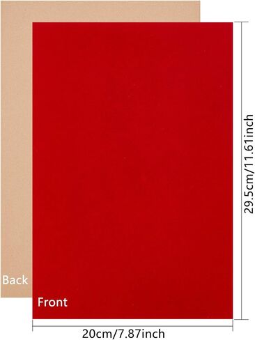 BENECREAT 20PCS Mixed Color Velvet Adhesive Back Sheet 11.6" x 7.8" Jewelry Box Liner Fabric with Reclosable Plastic Box, Durable and Water Resistant for Chrismas Art and Craft Making in Saudi Arabia