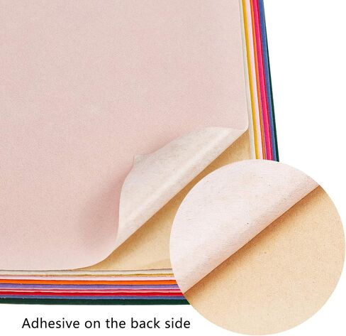 BENECREAT 20PCS Mixed Color Velvet Adhesive Back Sheet 11.6" x 7.8" Jewelry Box Liner Fabric with Reclosable Plastic Box, Durable and Water Resistant for Chrismas Art and Craft Making in Saudi Arabia