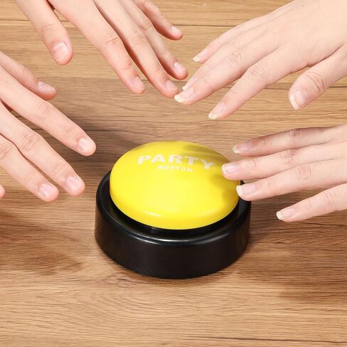 2 Pcs 30s Dance Party Music Button for Classroom 30 Sound Button Funny Buzzer Buttons for Office Toys Novelty Fun Gag Gifts Cool Desk Decor Gadget, 4.5 x 4.5 x 1.5 Inch(Yellow) in Saudi Arabia