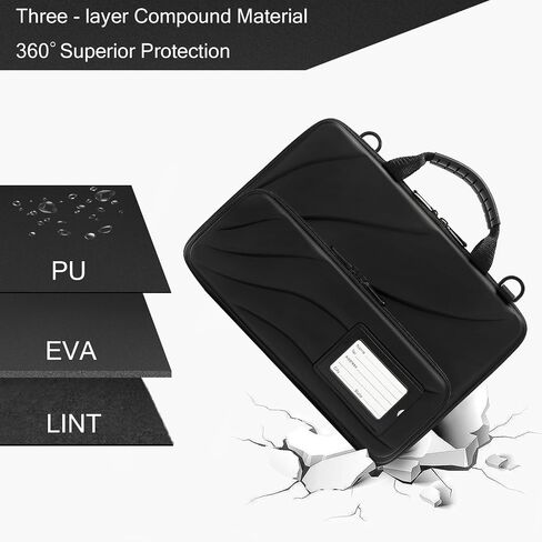 BUG 13-14 Inch Laptop Case Hard Shell, Protective Laptop Carrying Case with Stand for Heat Dissipation in Kuwait
