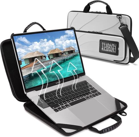 BUG 13-14 Inch Laptop Case Hard Shell, Protective Laptop Carrying Case with Stand for Heat Dissipation in Kuwait