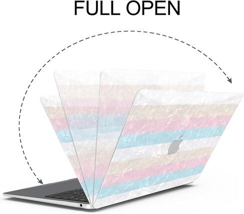 B BELK Compatible with MacBook Air 13 inch Case 2021 2020 2019 2018 Release A2337 M1 A1932 A2179 with Touch ID, Durable Hard Shell Case + 2 Keyboard Covers for MacBook Air 13-3 Colors Rainbow Pattern in Saudi Arabia