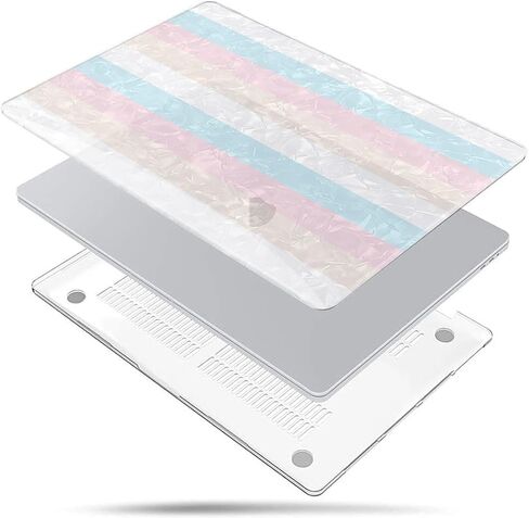 B BELK Compatible with MacBook Air 13 inch Case 2021 2020 2019 2018 Release A2337 M1 A1932 A2179 with Touch ID, Durable Hard Shell Case + 2 Keyboard Covers for MacBook Air 13-3 Colors Rainbow Pattern in Saudi Arabia