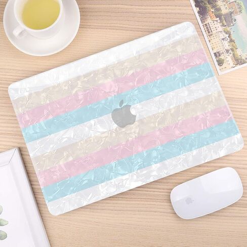 B BELK Compatible with MacBook Air 13 inch Case 2021 2020 2019 2018 Release A2337 M1 A1932 A2179 with Touch ID, Durable Hard Shell Case + 2 Keyboard Covers for MacBook Air 13-3 Colors Rainbow Pattern in Saudi Arabia