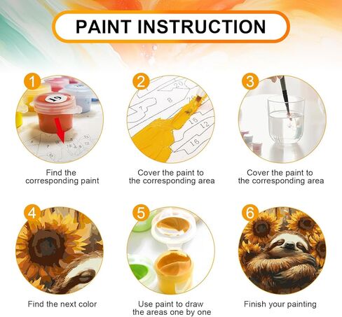 GUMONE Paint by Numbers Kit for Adults,Sunset Beach Paint by Numbers Kit for Adults,DIY Paint by Numbers Acrylic Paint Canvas Flowers Painting Kits Art 16x20 Inch in Saudi Arabia