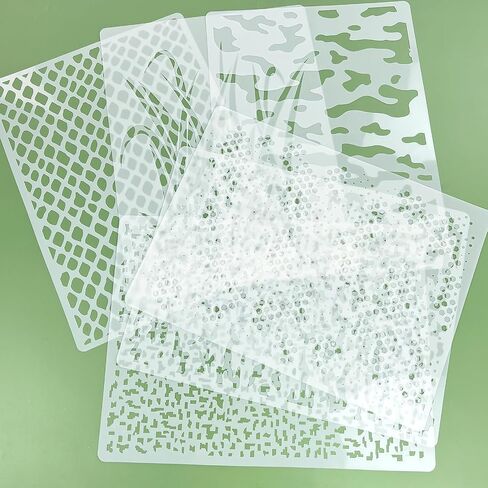 Camo Stencils for Spray Paint, 12" x 16" Large Camouflage Stencils for Painting On Wood Reusable Digital Camo Reed Grass Camo Templates Kit for Painting on Boat Canvas Paper Crafts (Style 1) in Saudi Arabia