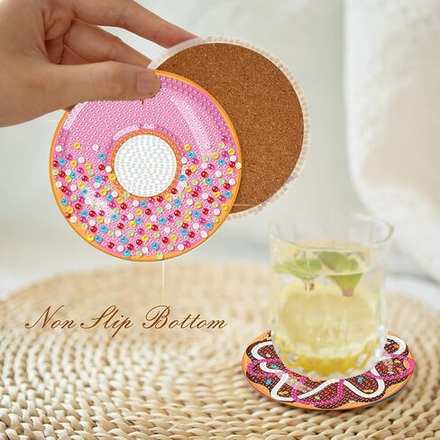 igoodom Diamond Painting Coasters Kits, 8 PCS Gnome Diamond Art Coasters with Holder, Crafts Kits for DIY Coasters, Non Slip Coaster Diamond Art Craft Supplies Coasters for Adults in Saudi Arabia