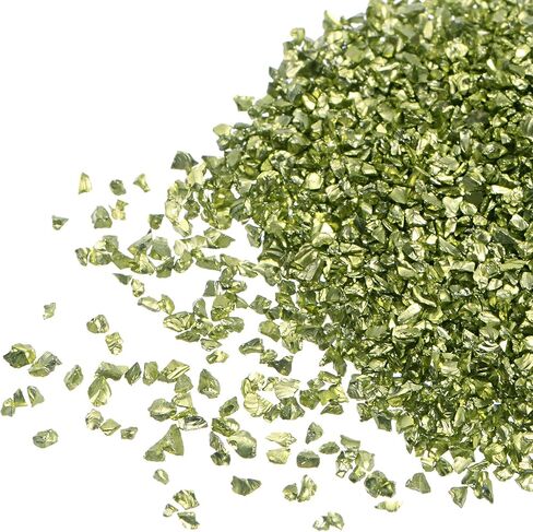 رقائق زجاجية من UXCELL 20G ، 1-3 مم من الزجاج اللامع المعدني غير المنتظم لزجاج مجوهرات DIY الحرفي مزهرية إيبوكسي راتينج ديكور الذهب in Saudi Arabia