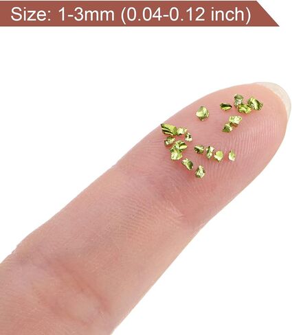 رقائق زجاجية من UXCELL 20G ، 1-3 مم من الزجاج اللامع المعدني غير المنتظم لزجاج مجوهرات DIY الحرفي مزهرية إيبوكسي راتينج ديكور الذهب in Saudi Arabia