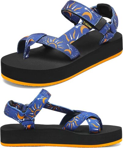 Sport Walking Water Sandals for Women with Arch Support & Adjustable Straps Platform Sandals Women Height Increase in Saudi Arabia
