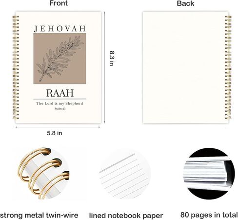 Bible Covers Spiral Journal Notebook,Bible Study Journal Notebook,Christian Prayer Journal for Women,John 15 5 Aesthetic Covers Journal for Women in Kuwait
