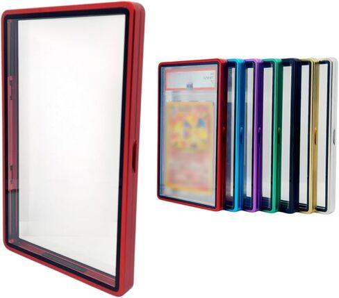 Metal PSA Slab Bumper Case UV Resistant- Safeguard Stackable Magnetic Aluminum Metal Case For Graded Cards (Blue) in Saudi Arabia