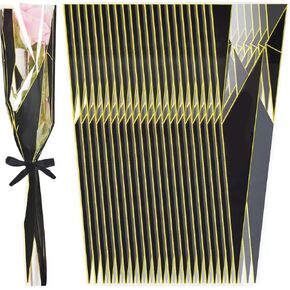 cipowm 100pcs single rose sleeves أبيض واحد تغليف الزهرة حقيبة الزهور باقة التعبئة والتغليف أكياس الزهرة لأكمام ترتيب الأزهار العرض