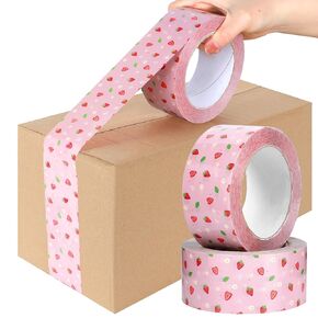 gisgfim 2 Roll Valentines Day Packing Tape Pink Polka Dot Printed Decorative Packing Tape Valentines Gift Wrapping Package Tape Waterproof for DIY Crafts Present Packing Box Holiday Supplies 200 Yards
