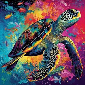 Xylogist Sea Turtle Diamond Painting Kits for Adults – Sea Turtle Diamond Art Kits for Adults, DIY Turtles Diamond Painting Gem Art Crafts, Perfect for Home Wall Decor 14X14 Inch